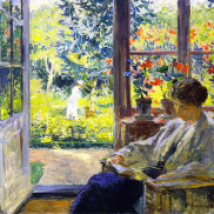 El estadounidense Gari Melchers retrató aquí a una «Mujer leyendo junto a la ventana» (c. 1905).