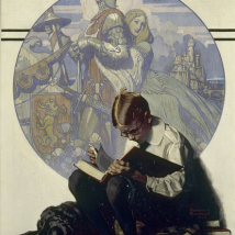 «Niño leyendo una historia de aventuras» (1923), de Norman Rockwell.